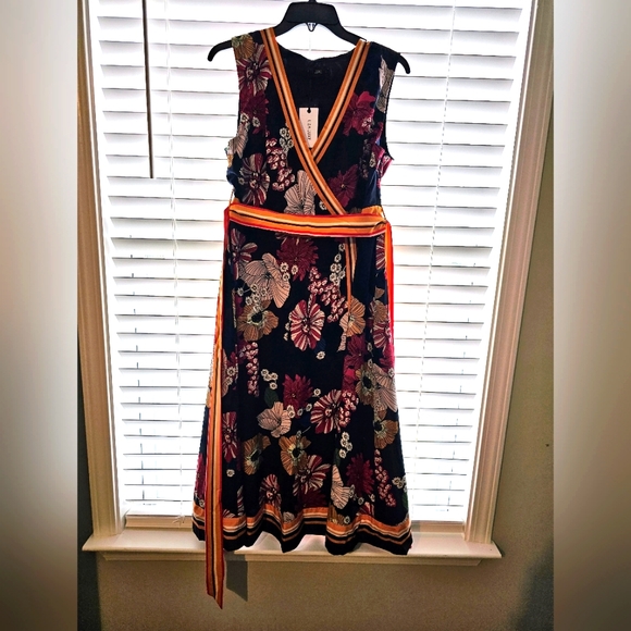 Modcloth X Liza Luxe Floral Midi Dress Size L BNWT - Picture 4 of 9